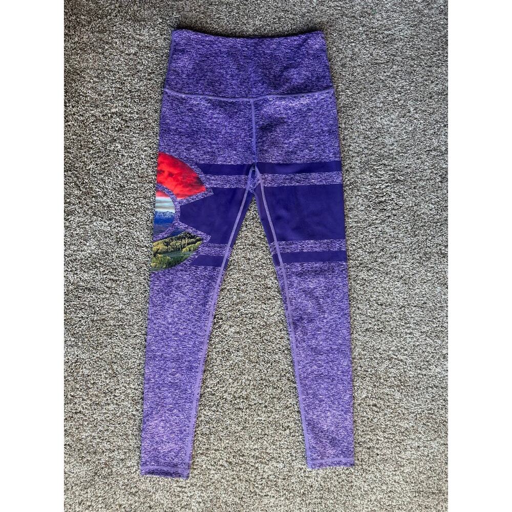 Colorado Limited Edition Woman Small Leggings Yoga Workout Pants Activewear Purp